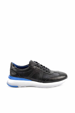 Siyah Hakiki Deri Erkek Sneaker E01556092203