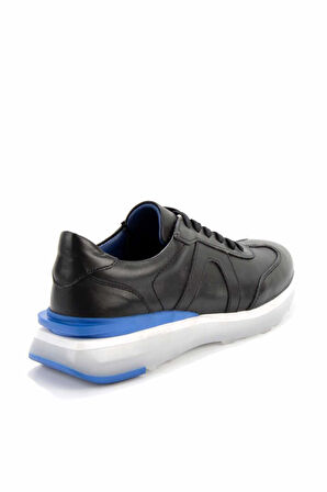 Siyah Hakiki Deri Erkek Sneaker E01556092203