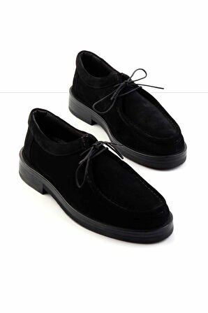 Siyah Leather Erkek Casual Ayakkabı E01556105602