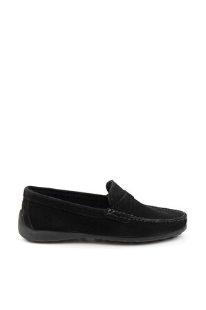 Siyah Leather Erkek Loafer Ayakkabı E01557255502