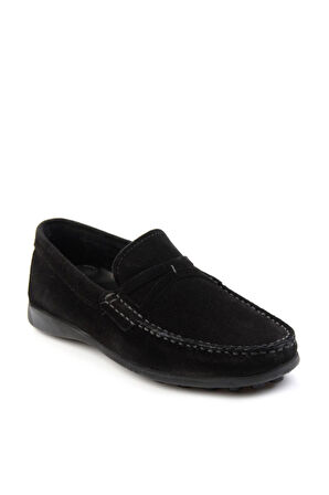 Siyah Leather Erkek Loafer Ayakkabı E01557255502