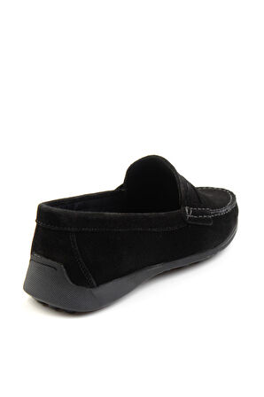 Siyah Leather Erkek Loafer Ayakkabı E01557255502