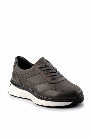 Gri Nubuk Hakiki Deri Erkek Sneaker E01556083001