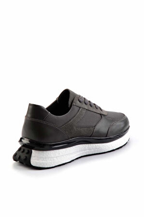 Gri Nubuk Hakiki Deri Erkek Sneaker E01556083001