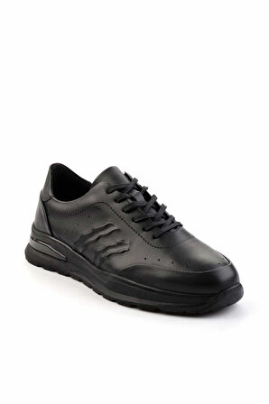 Siyah Leather Erkek Casual Ayakkabı E01556100343