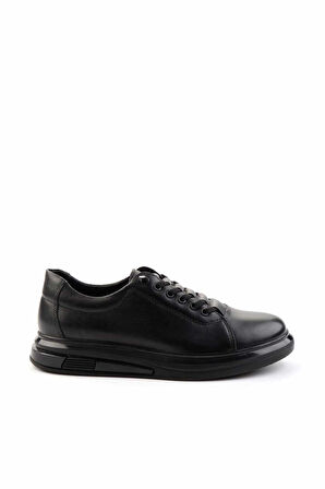 Siyah Leather Erkek Casual Ayakkabı E01556115543
