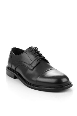 Siyah Hakiki Deri Erkek Klasik Ayakkabı E01580785203