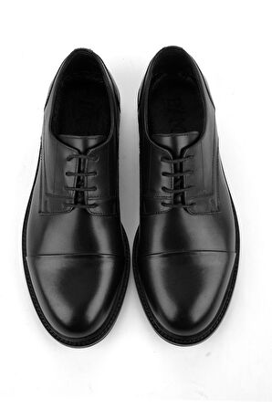 Siyah Hakiki Deri Erkek Klasik Ayakkabı E01580785203