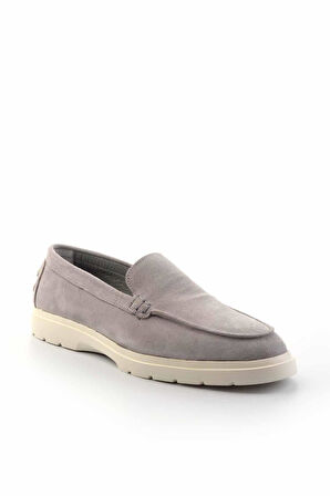 Gri Süet Hakiki Deri Erkek Casual Ayakkabı E01585722502