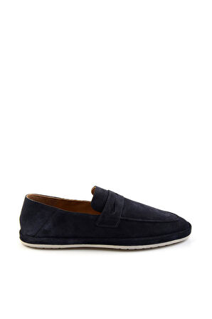 Lacivert Leather Erkek Loafer Ayakkabı E01589240102