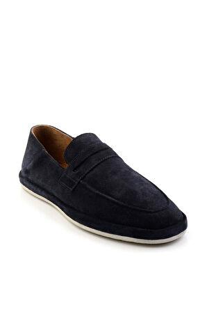 Lacivert Leather Erkek Loafer Ayakkabı E01589240102