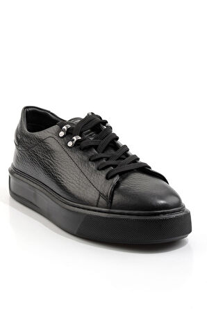 Siyah Hakiki Deri Erkek Sneaker E01593050503