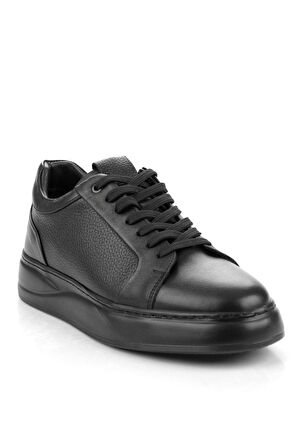 Siyah Hakiki Deri Erkek Sneaker E01593520541