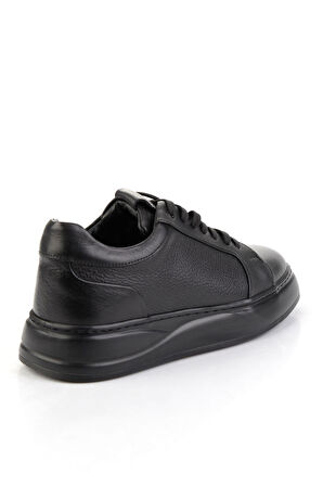 Siyah Hakiki Deri Erkek Sneaker E01593520541