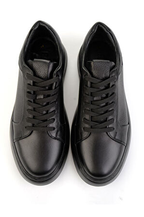 Siyah Hakiki Deri Erkek Sneaker E01593520541