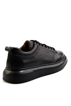 Siyah Hakiki Deri Erkek Sneaker E01594315143