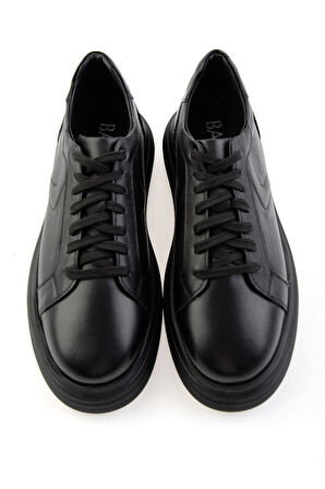 Siyah Hakiki Deri Erkek Sneaker E01595002543
