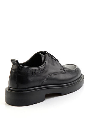 Siyah Hakiki Deri Erkek Klasik Ayakkabı E01595030641