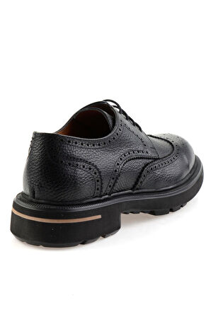 Siyah Hakiki Deri Erkek Oxford Ayakkabı E01597000340