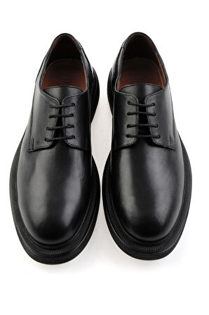 Siyah Hakiki Deri Erkek Klasik Ayakkabı E01597000403
