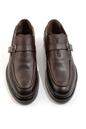 Kahve Hakiki Deri Erkek Klasik Ayakkabı E01593411840