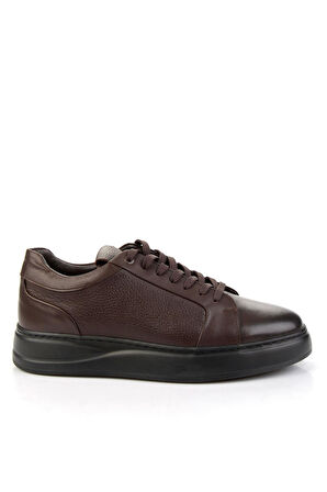Kahve Hakiki Deri Erkek Sneaker E01593520541
