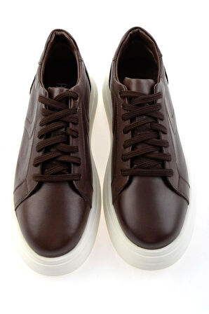 Kahve Hakiki Deri Erkek Sneaker E01595002543