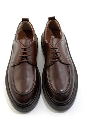 Kahve Hakiki Deri Erkek Klasik Ayakkabı E01595030641