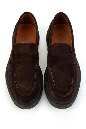 Kahve Hakiki Deri Erkek Loafer Ayakkabı E01597000102