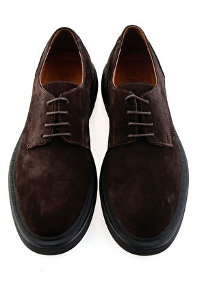 Kahve Hakiki Deri Erkek Klasik Ayakkabı E01597000402