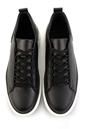 Siyah Hakiki Deri Erkek Sneaker E01604248403