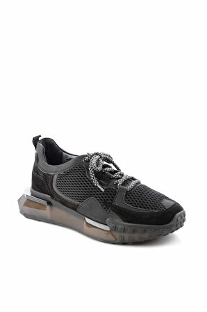 Siyah Hakiki Deri Erkek Sneaker E01604522903