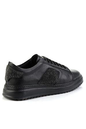 Siyah Hakiki Deri Erkek Sneaker E01600121640