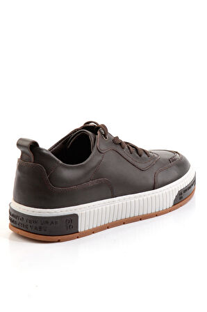 Kahve Hakiki Deri Erkek Casual Ayakkabı E01610202543