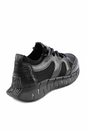 Siyah Saks Hakiki Deri Erkek Sneaker E01611011303