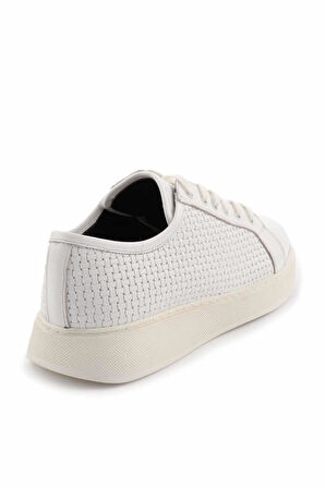 Beyaz Hakiki Deri Erkek Sneaker E01728378103