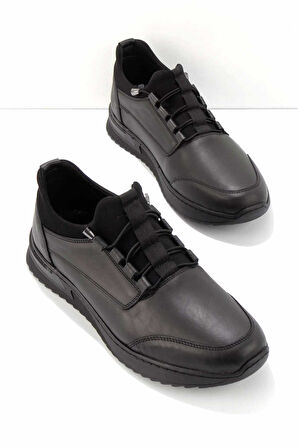 Siyah Leather Erkek Casual Ayakkabı E01733024703