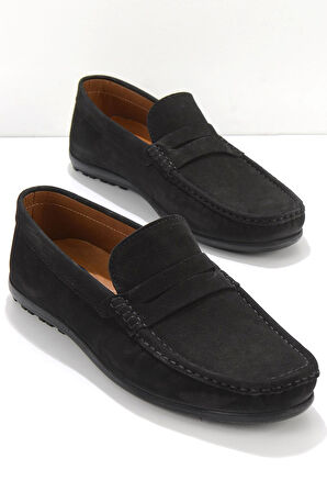 Siyah Leather Erkek Loafer Ayakkabı E01733200801