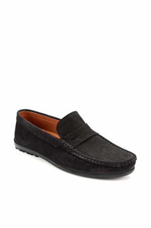 Siyah Leather Erkek Loafer Ayakkabı E01733200801