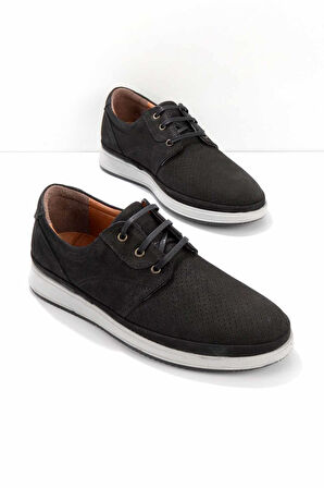 Siyah Leather Erkek Casual Ayakkabı E01733500101