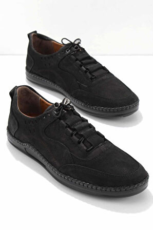 Siyah Leather Erkek Casual Ayakkabı E01733702201