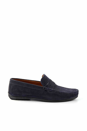 Lacivert Leather Erkek Loafer Ayakkabı E01733200801