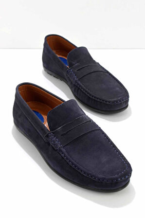 Lacivert Leather Erkek Loafer Ayakkabı E01733200801