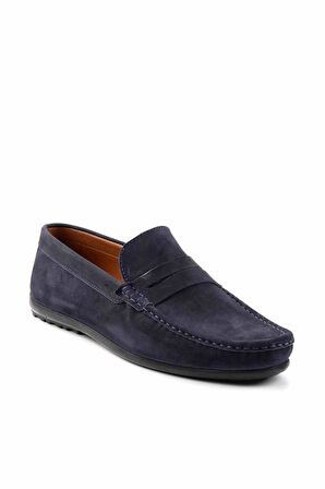 Lacivert Leather Erkek Loafer Ayakkabı E01733200801