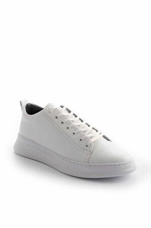 Beyaz Hakiki Deri Erkek Sneaker E01759021603