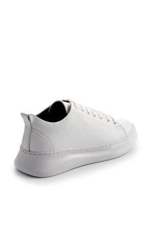 Beyaz Hakiki Deri Erkek Sneaker E01759021603