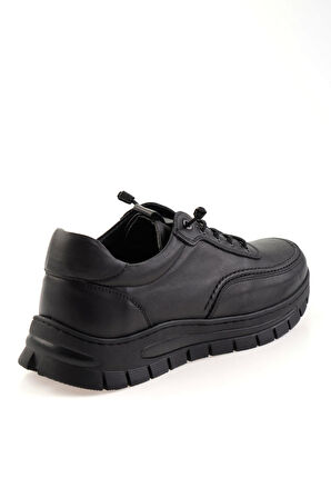 Siyah Hakiki Deri Erkek Casual Ayakkabı E01754750203