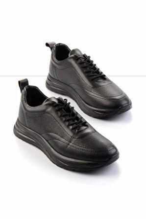 Siyah Leather Erkek Casual Ayakkabı E01759010903