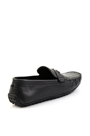 Siyah Leather Erkek Loafer Ayakkabı E01757714803
