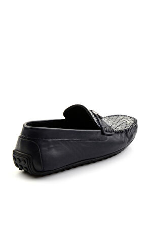 Lacivert Leather Erkek Loafer Ayakkabı E01757714803